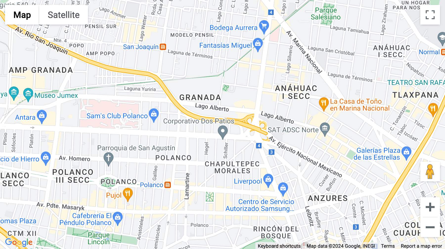 Click for interative map of Lago Nargis 34, piso 6, Colonia Granada, Ciudad de México, Mexico City