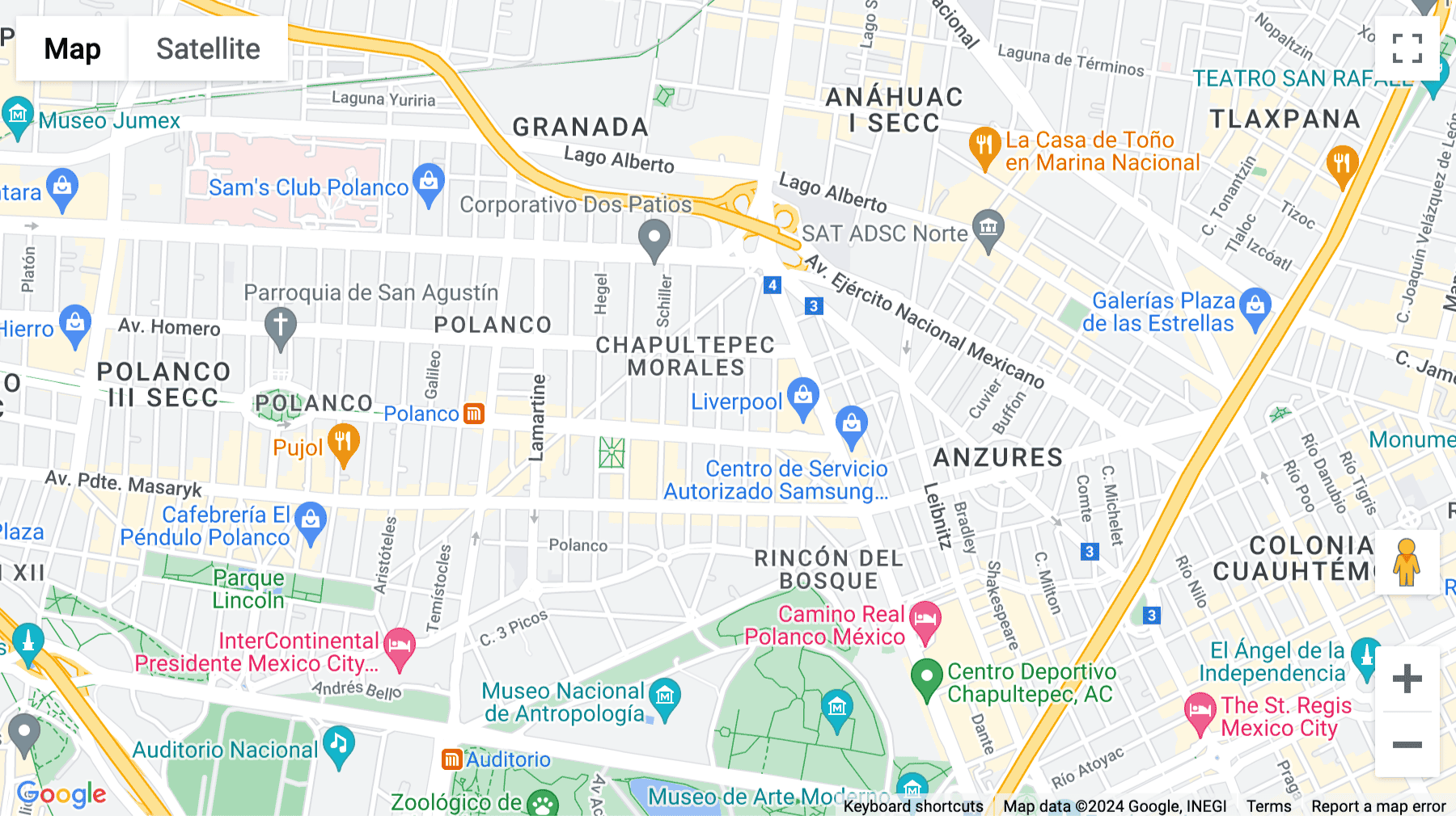 Click for interative map of HIPOLITO TAINE STREET 244, COL. POLANCO V SECCION, Del. Miguel Hidalgo, Mexico City