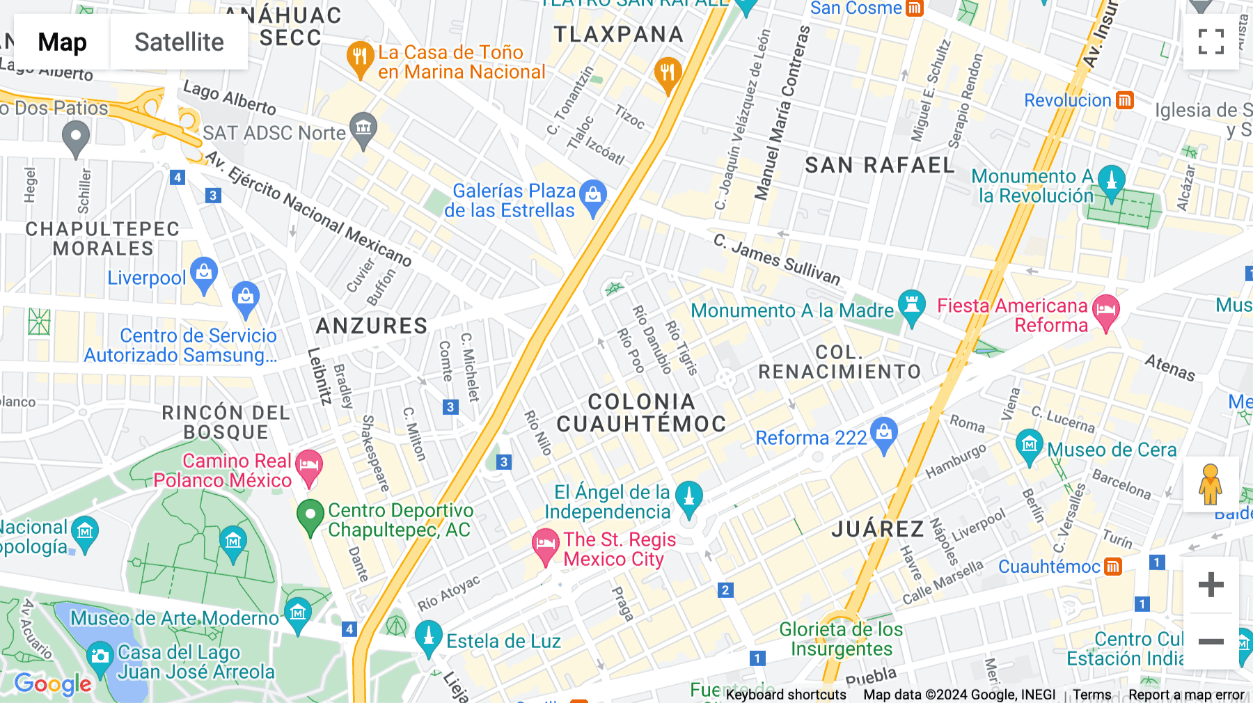 Click for interative map of Rio Poo 43, Colonia Cuauhtemoc, Cuauhtemos, Mexico City