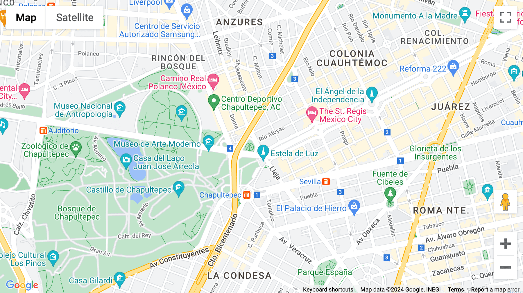 Click for interative map of Paseo de la Reforma 509, Cuauhtémoc, Mexico City
