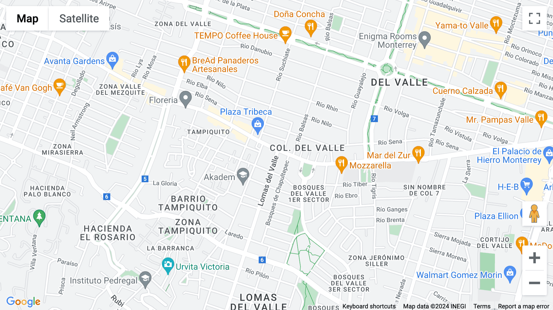 Click for interative map of Av. Lomas del Valle 430, Plaza Punto Lomas, Monterrey