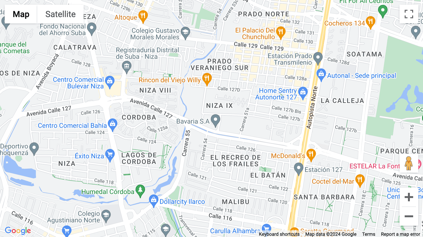 Click for interative map of Calle 127a No. 53a-45, Torre 2, Bogota, Bogota