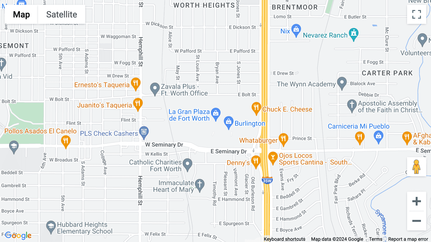 Click for interative map of 4200 South Freeway (Tower), Fort Worth (Texas)