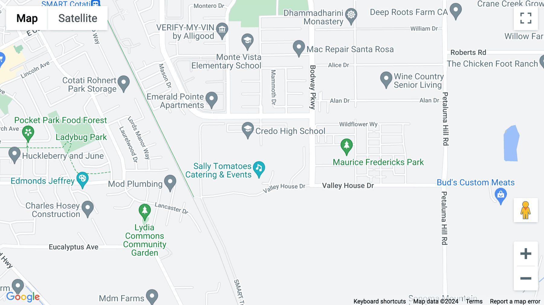 Click for interative map of 1500 Valley House Drive, Suite 210, Rohnert Park