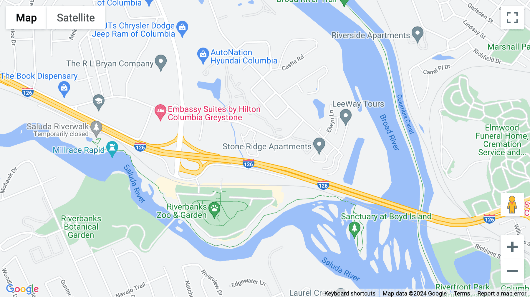 Click for interative map of 140 Stoneridge Drive, Columbia (South Carolina)
