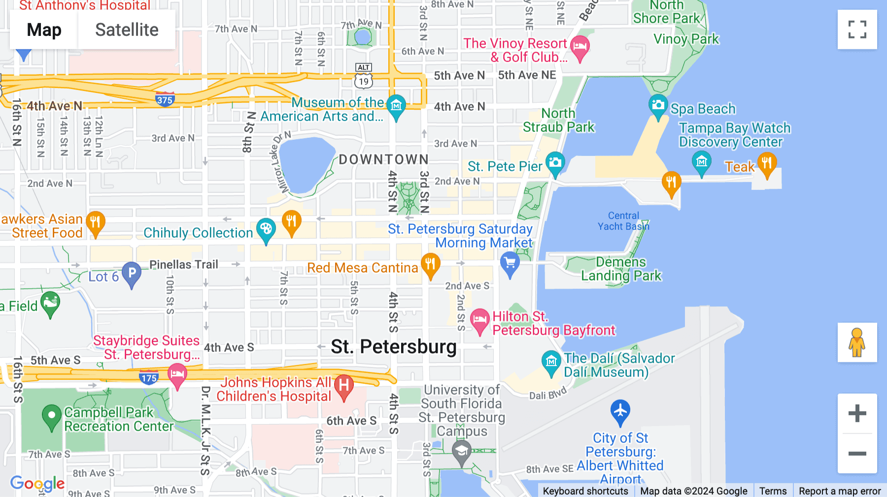 Click for interative map of 200 Central Avenue, 3rd, 4th and 5th Floor, Saint Petersburg (Florida)