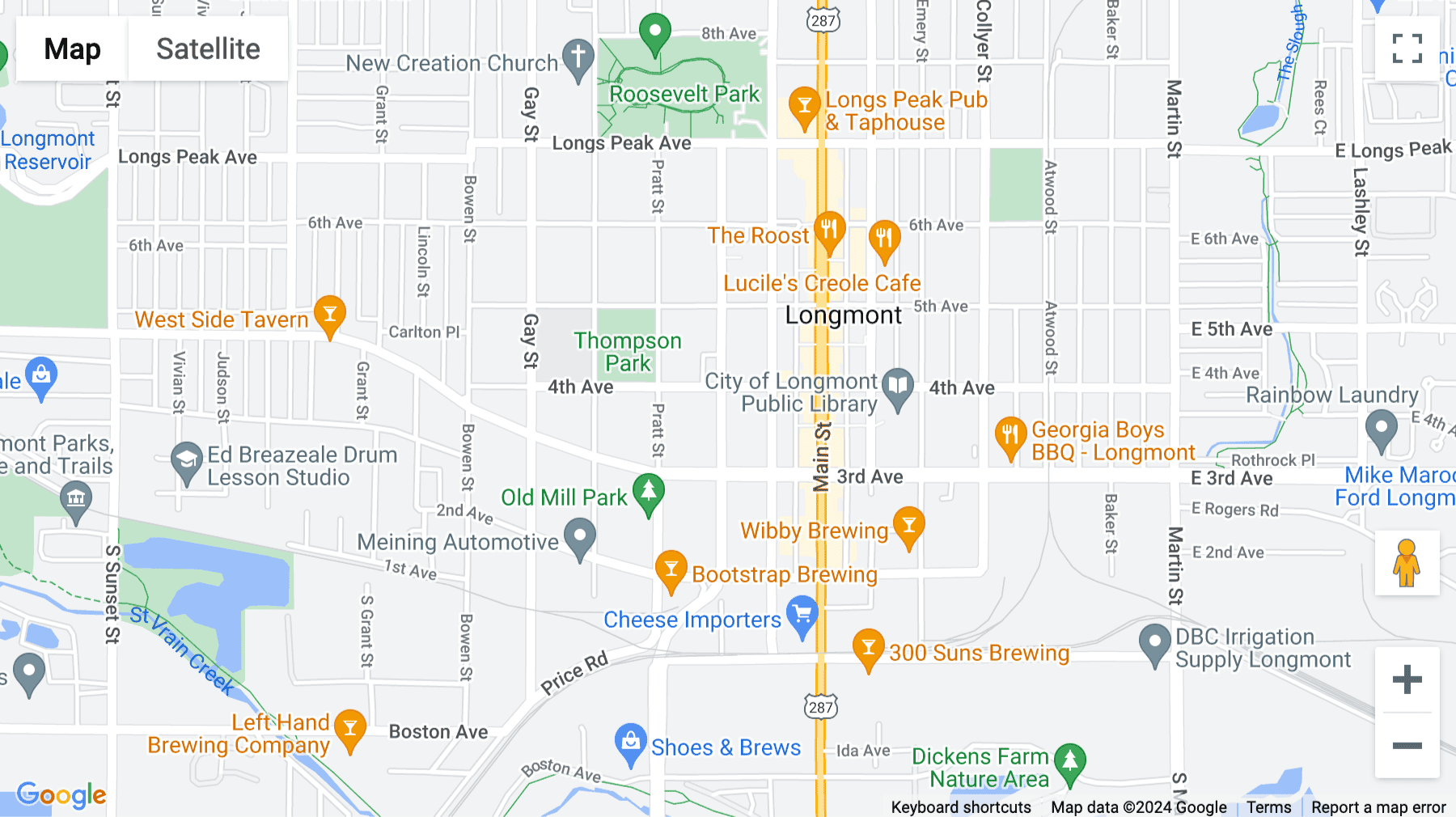 Click for interative map of 350 Terry Street, Suite 200, Longmont