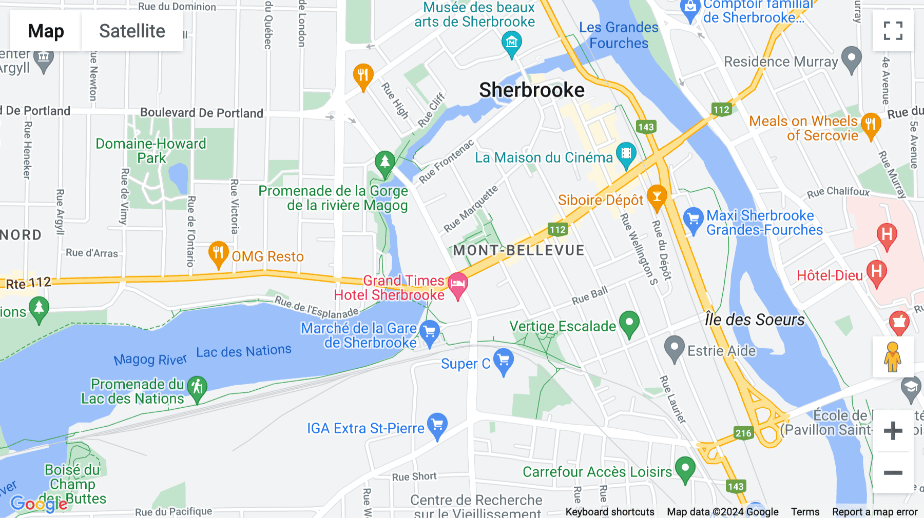 Click for interative map of 455 King Street West, 6th Floor, Sherbrooke