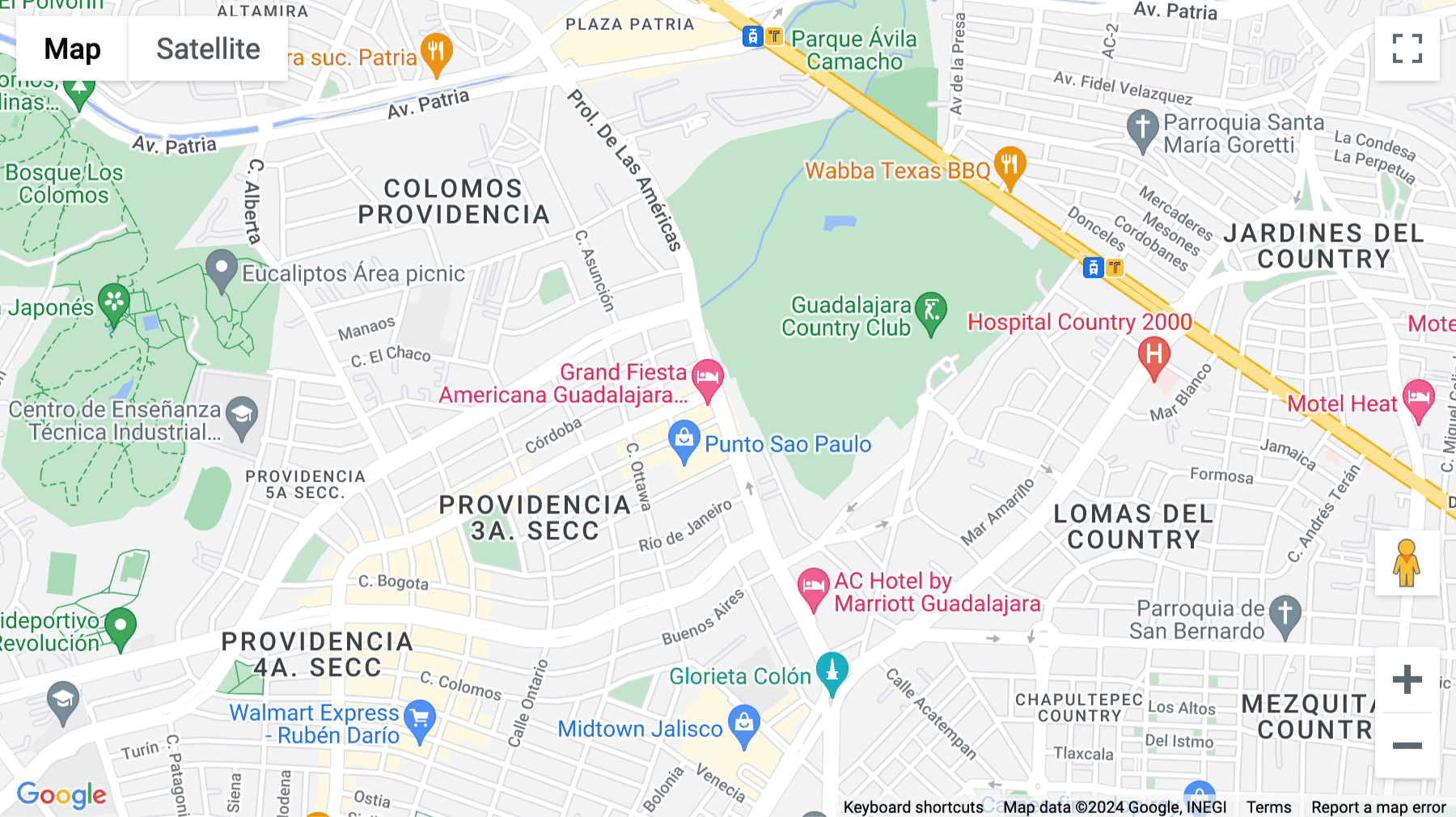 Click for interative map of Avenida de las Américas No.1586, Country Club, Guadalajara