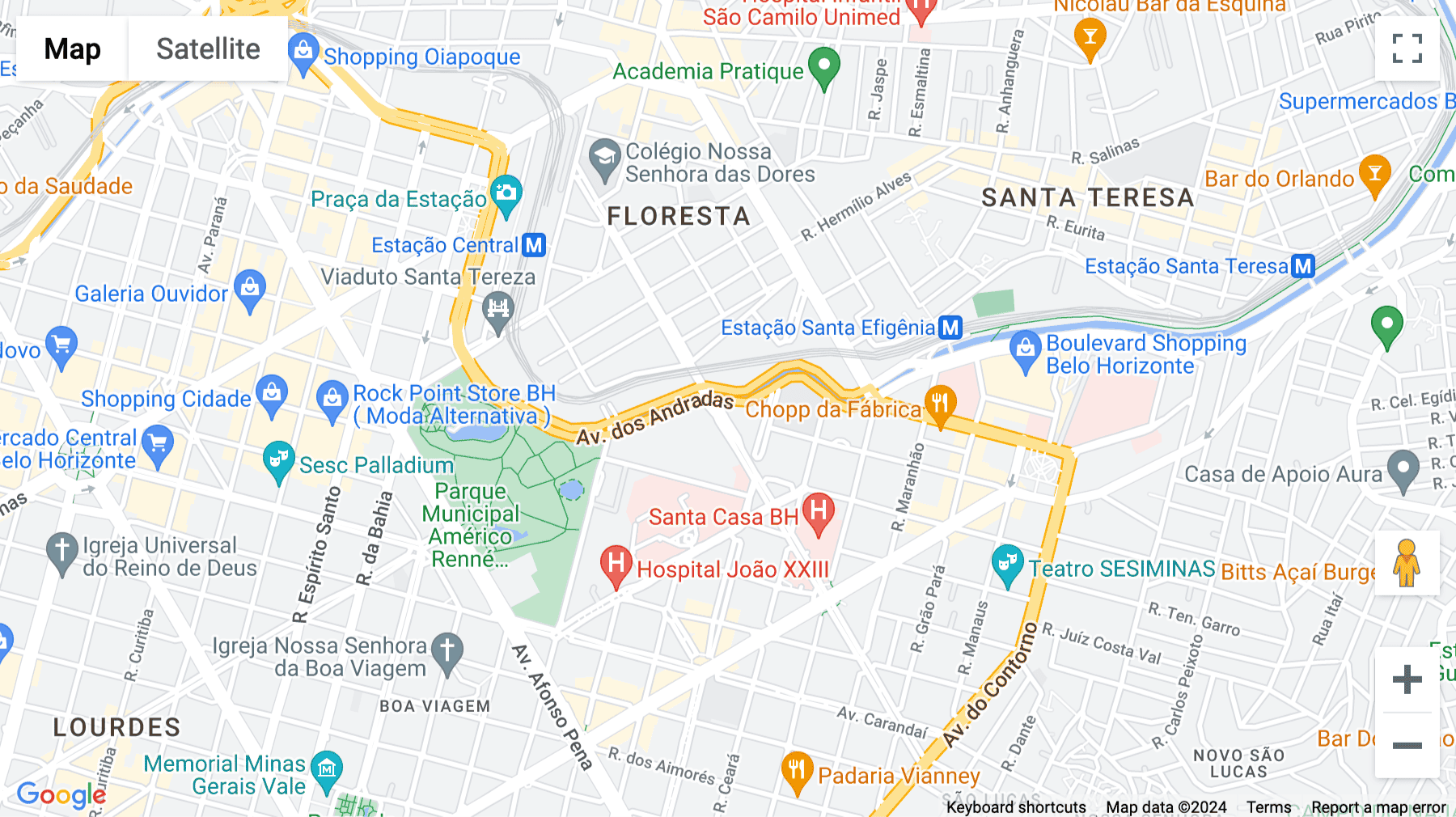 Click for interative map of Boulevard Shopping, Avenida dos Andradas 3000, Belo Horizonte