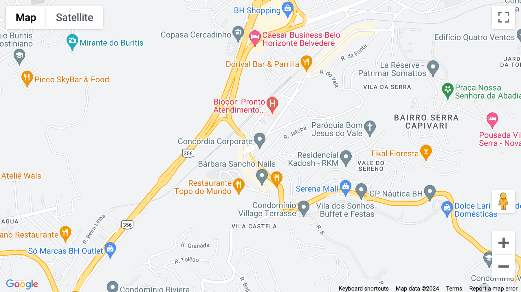 Click for interative map of Alameda Oscar Niemeyer 132, Concordia Corporate, Vale do Sereno, Nova Lima