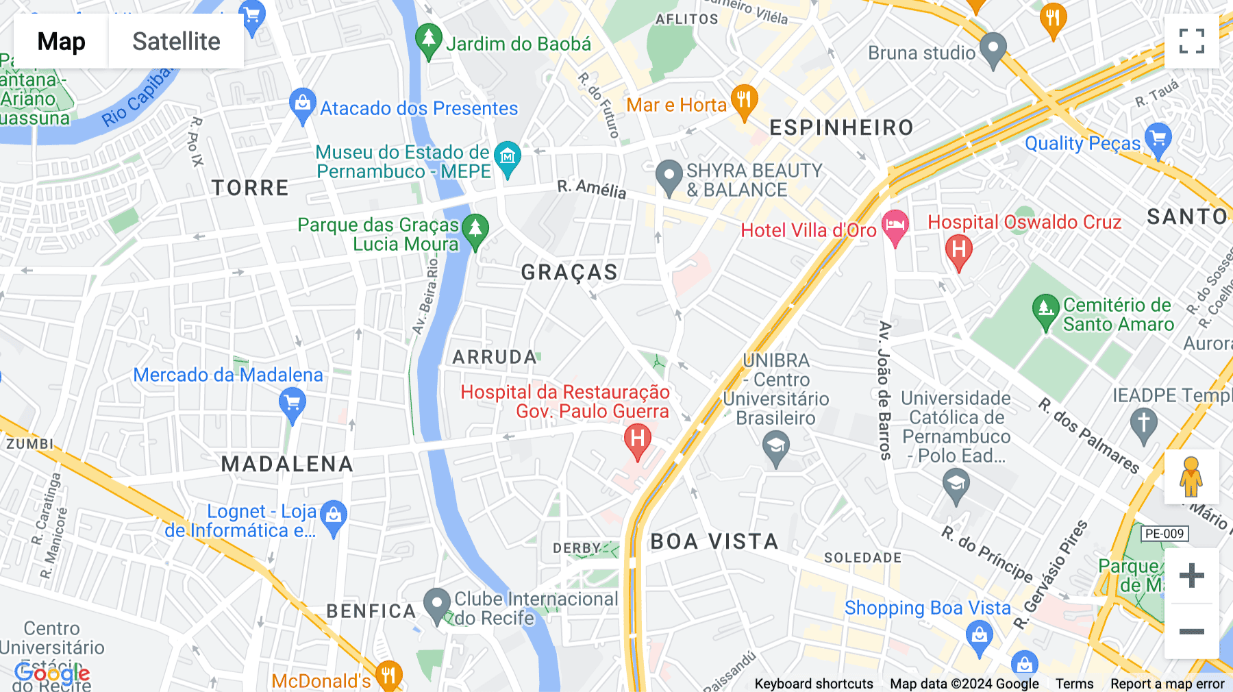 Click for interative map of Rua das Creoulas 30, Pernambuco, Hub Plural Entrocamento, Recife