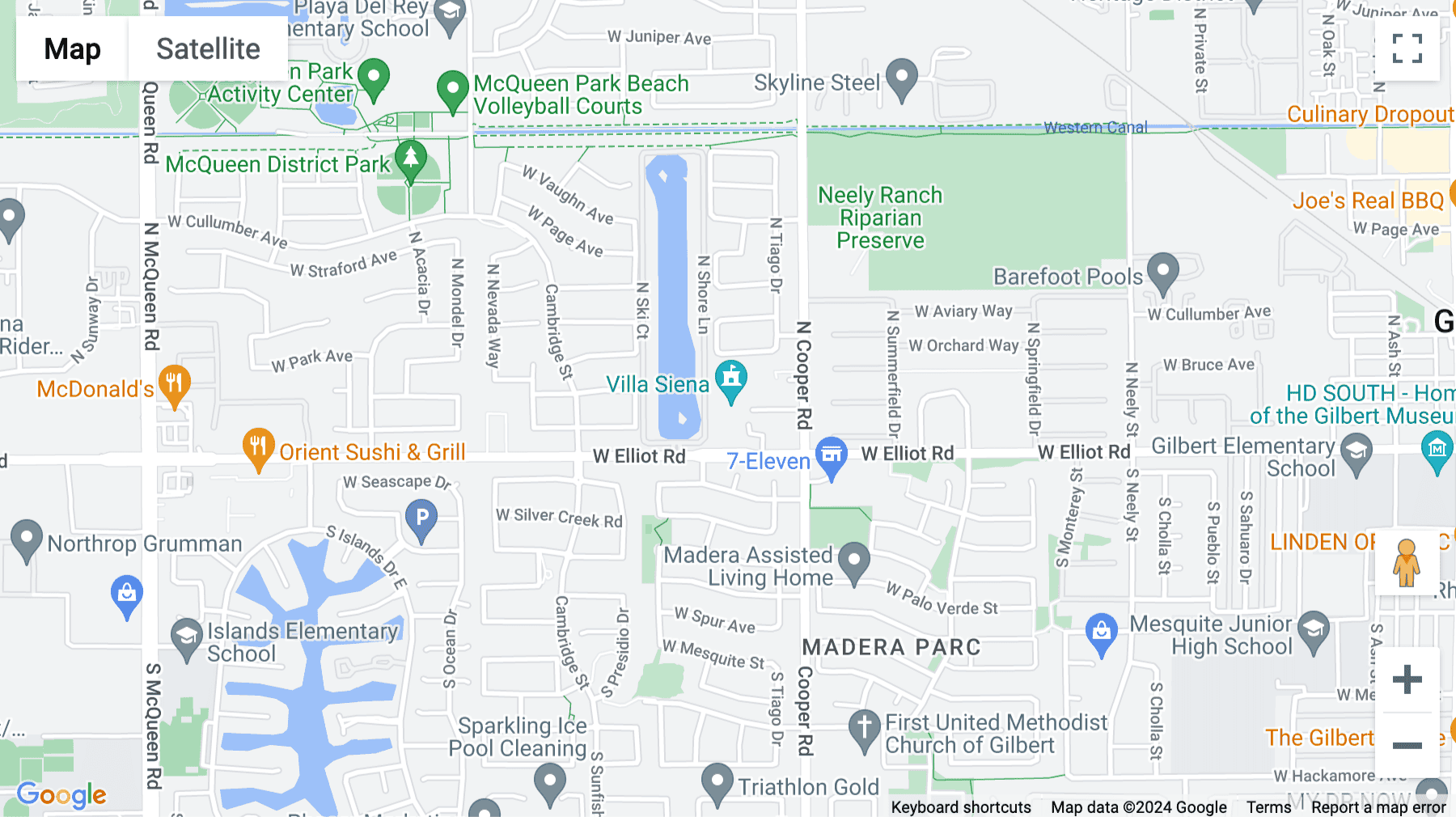 Click for interative map of 890 West Elliot Road, 1st Floor, Gilbert