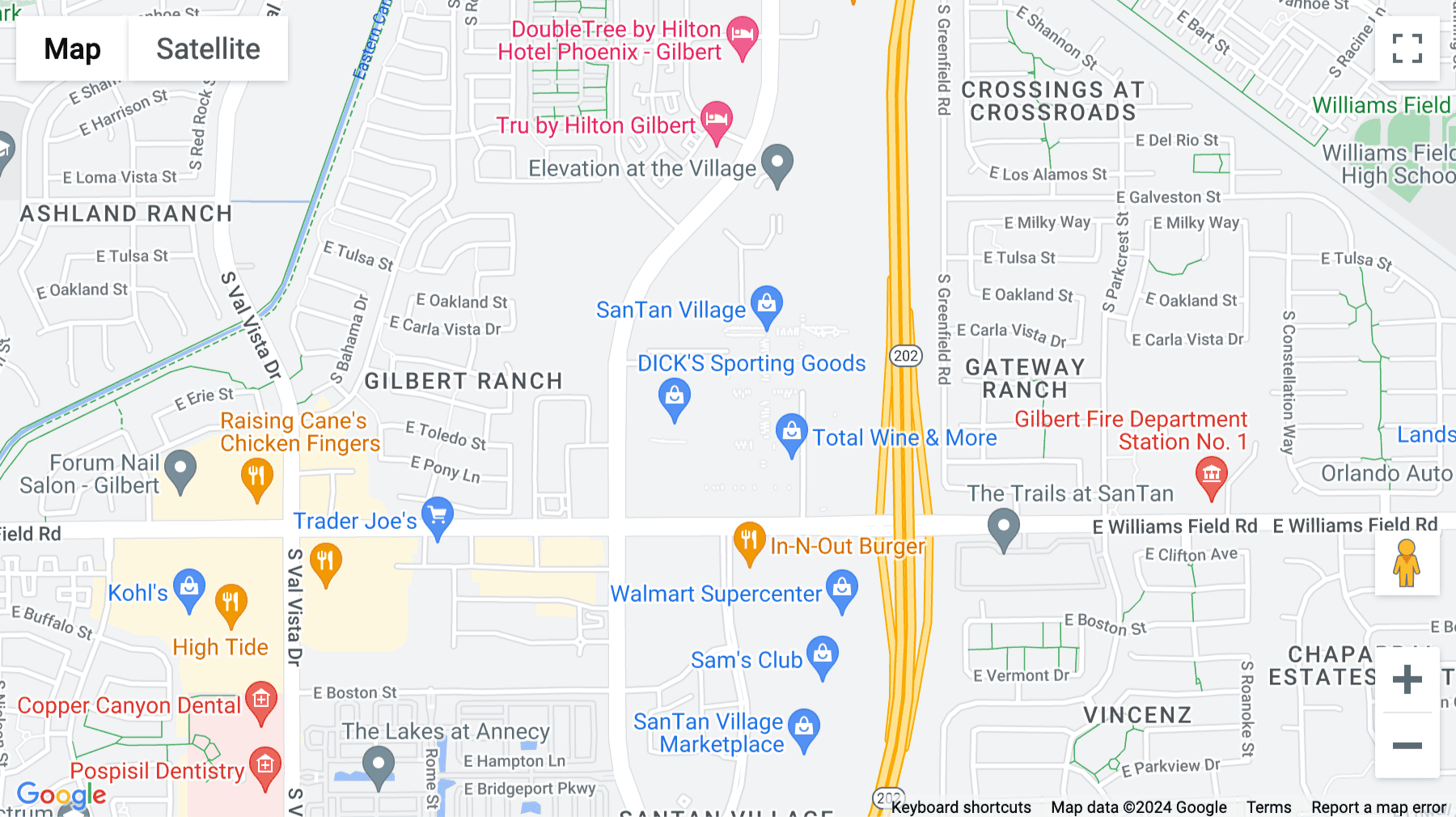 Click for interative map of 2162 East Williams Field Road, Gilbert