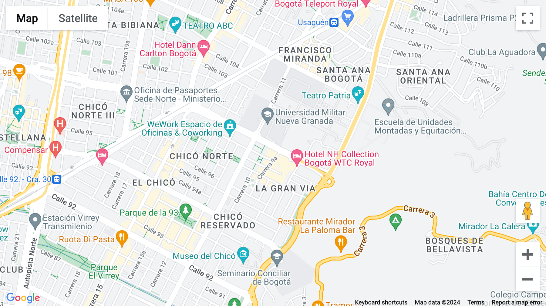 Click for interative map of Calle 100 No.9A, 45, Cundinamarca, Bogota