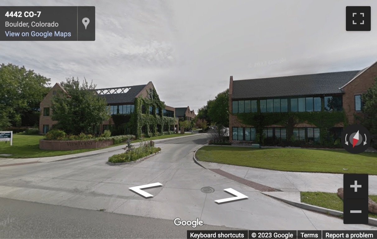 Street View image of 4450 Arapahoe Avenue, Suite 100, Boulder, Colorado, USA