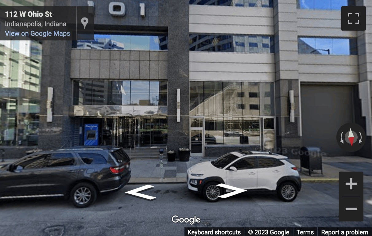 Street View image of 101 West Ohio Street, Suite 2000, Indianapolis, Indiana, USA