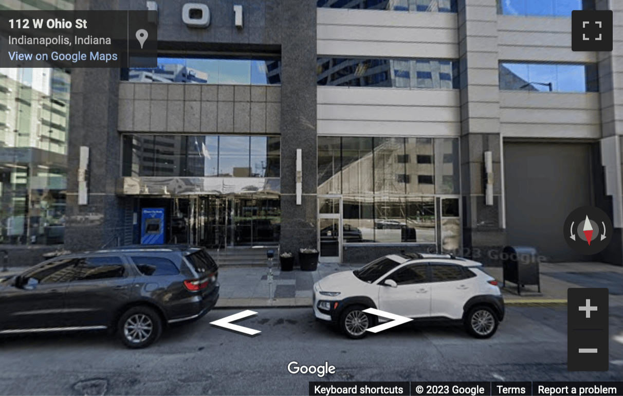 Street View image of 101 West Ohio Street, Suite 2000, Indianapolis, Indiana, USA