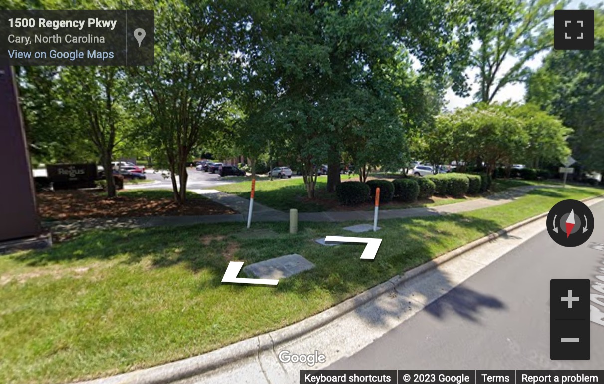 Street View image of 2500 Regency Parkway, Cary, North Carolina, USA