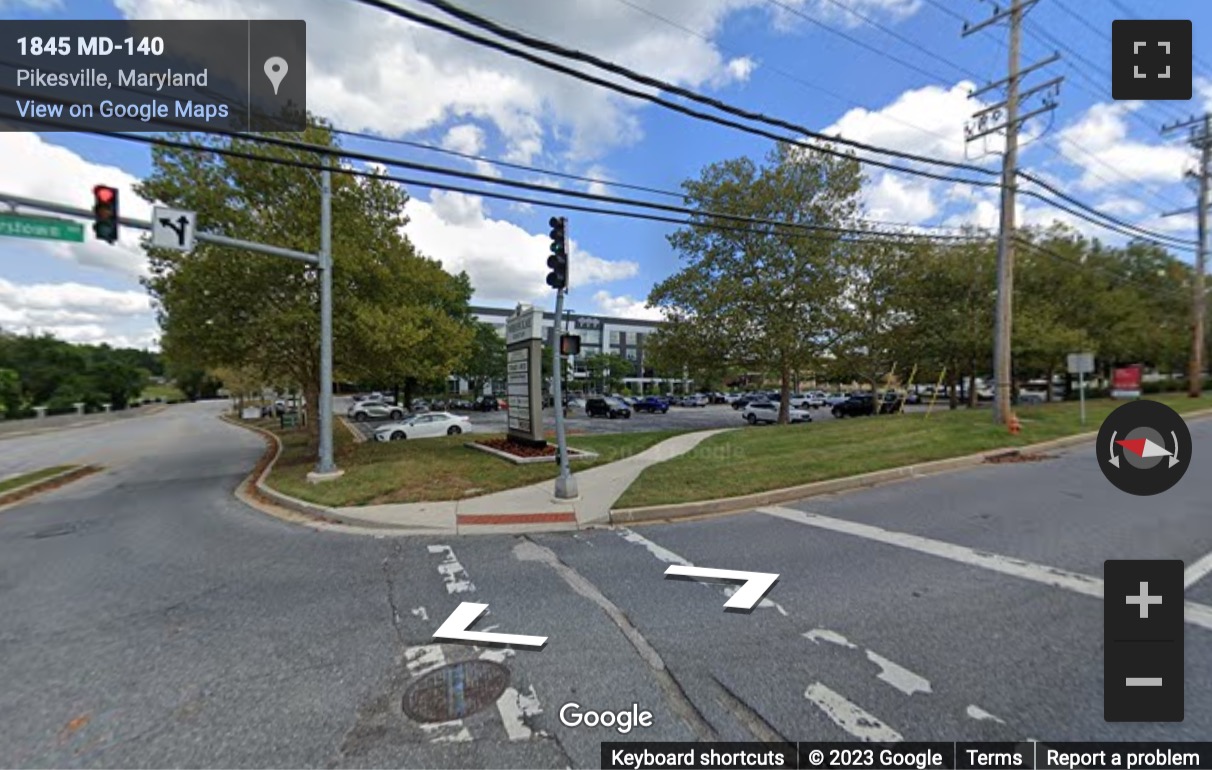 Street View image of 1829 Reisterstown Road, Suite 350, Pikesville, Maryland, USA