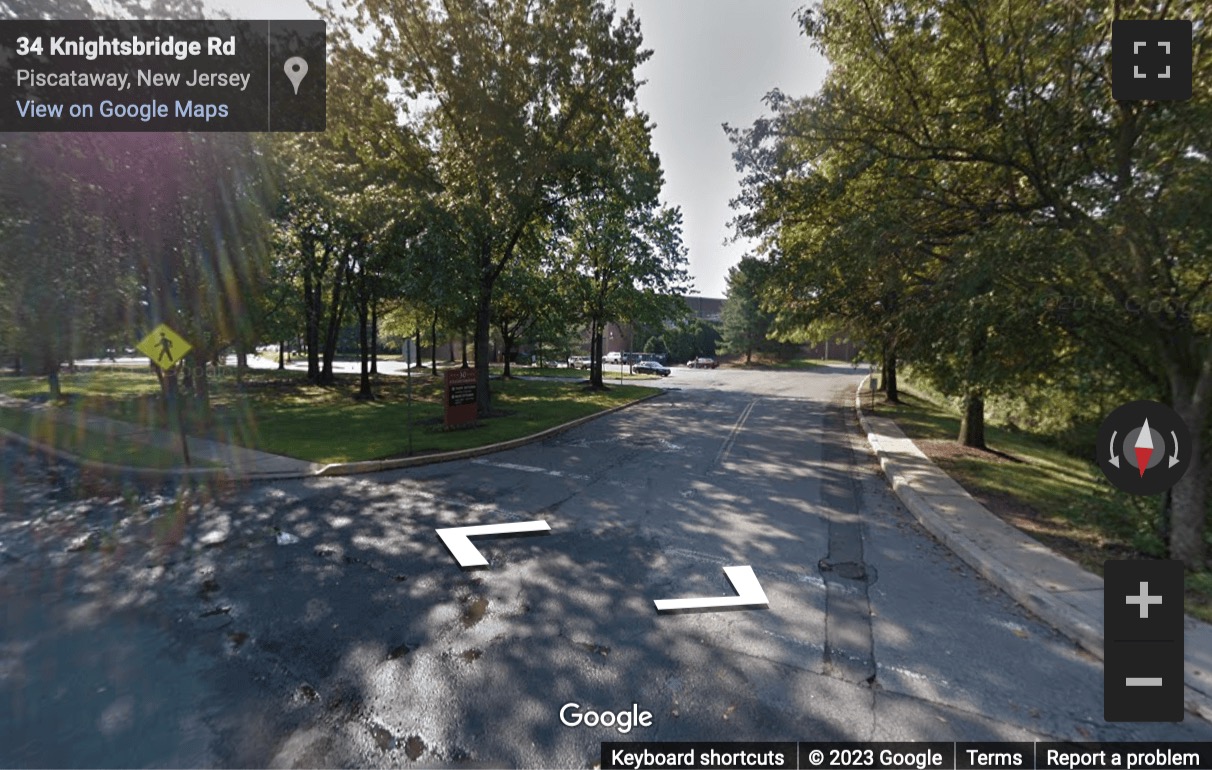 Street View image of 30 Knightsbridge Road, Piscataway, New Jersey, USA