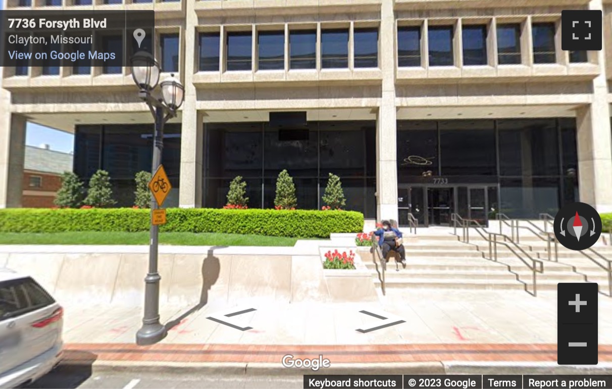 Street View image of 7733 Forsyth Blvd, Suite 1100, Clayton, Missouri, USA