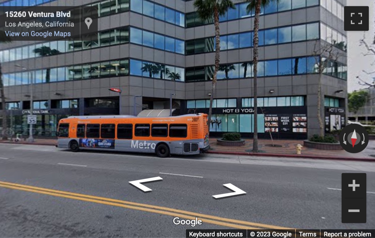 Street View image of 15260 Ventura Boulevard, Suite 1200, Sherman Oaks, California, USA