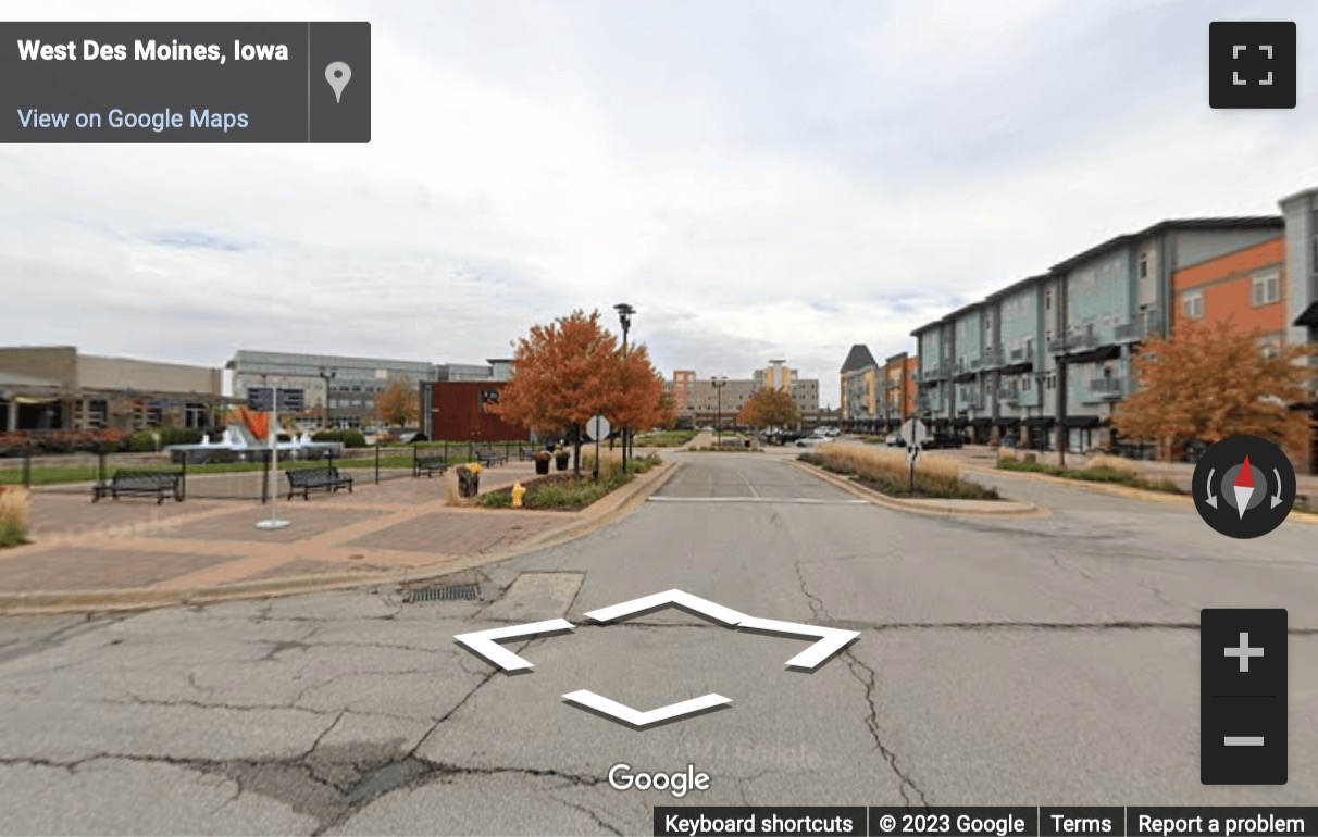 Street View image of West Glen Town Center, 5550 Wild Rose Lane, Des Moines, Iowa, USA