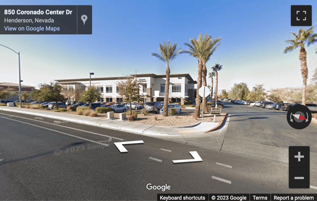 Street View image of 871 Coronado Center Drive, Suite 200, Siena Office Park Center I, Henderson