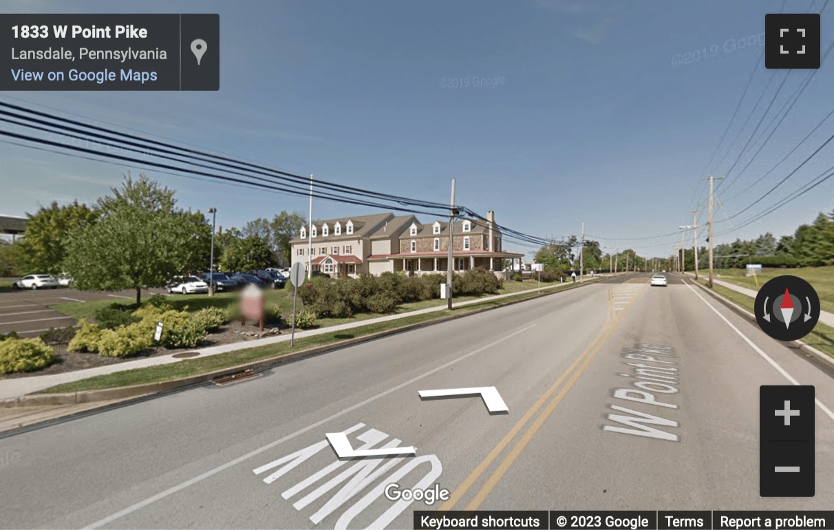 Street View image of 1816 West Point Pike, West Point Commons, North Wales, Pennsylvania, USA