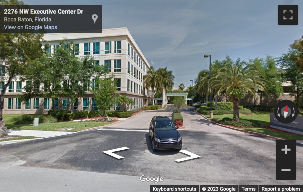 Street View image of 2385 Executive Center Drive, Suite 100, Boca Raton, Florida, USA