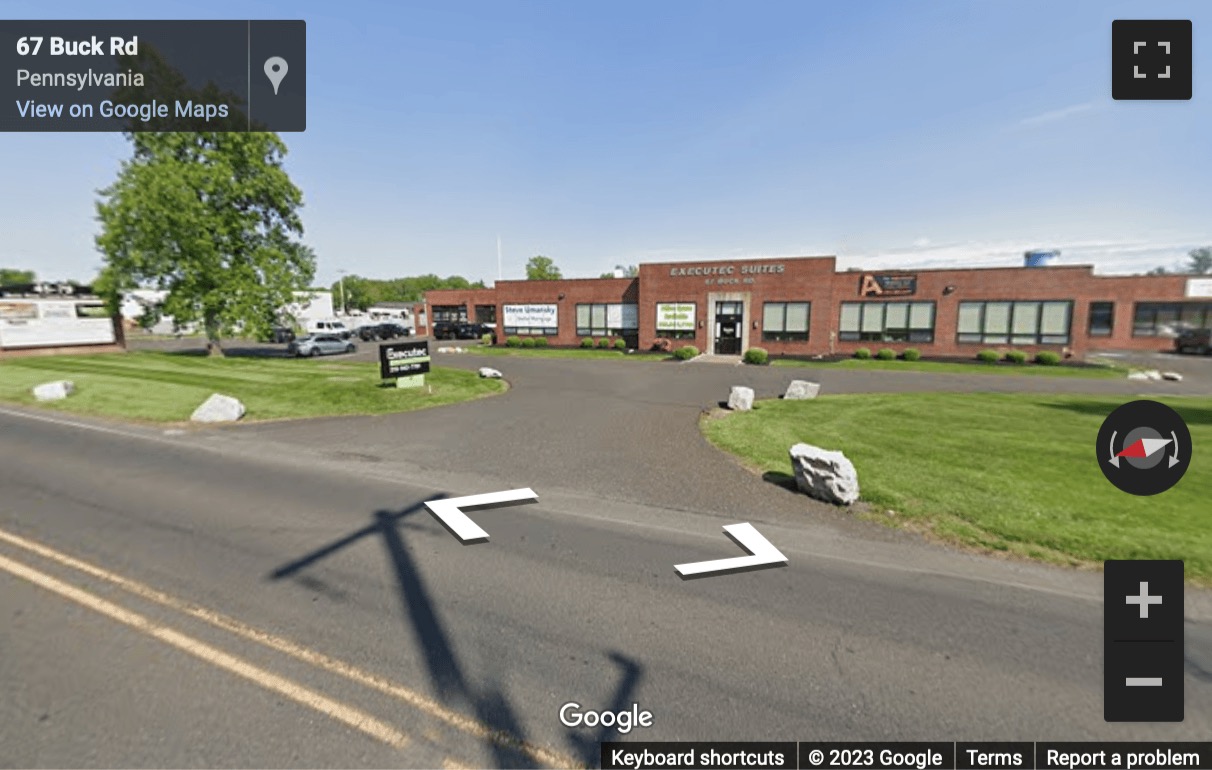 Street View image of 67 Buck Road, Huntingdon Valley, Pennsylvania, USA