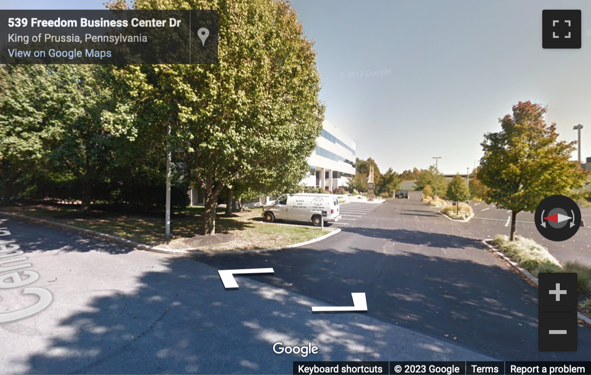 Street View image of 630 Freedom Business Center, King Of Prussia Center, King of Prussia, Pennsylvania, USA