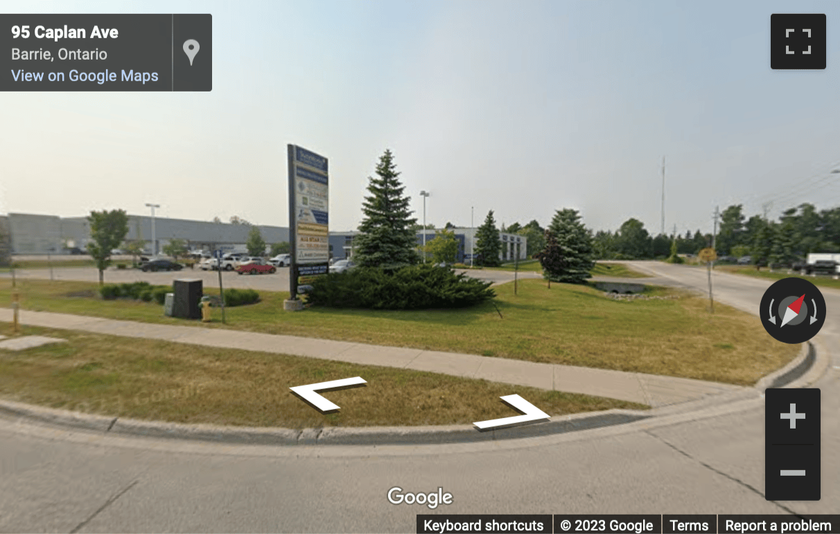 Street View image of 92 Caplan Avenue, Suite 309, Barrie, Ontario - Near Highway 400