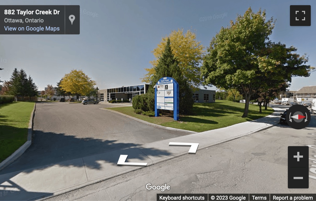 Street View image of The Taylor Creek Enterprise Centre, 880 Taylor Creek Drive, Ottawa, Ontario, Canada