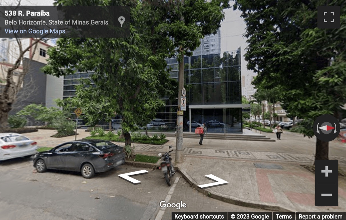 Street View image of Paraíba Street, 550, Savassi, Belo Horizonte, Brazil