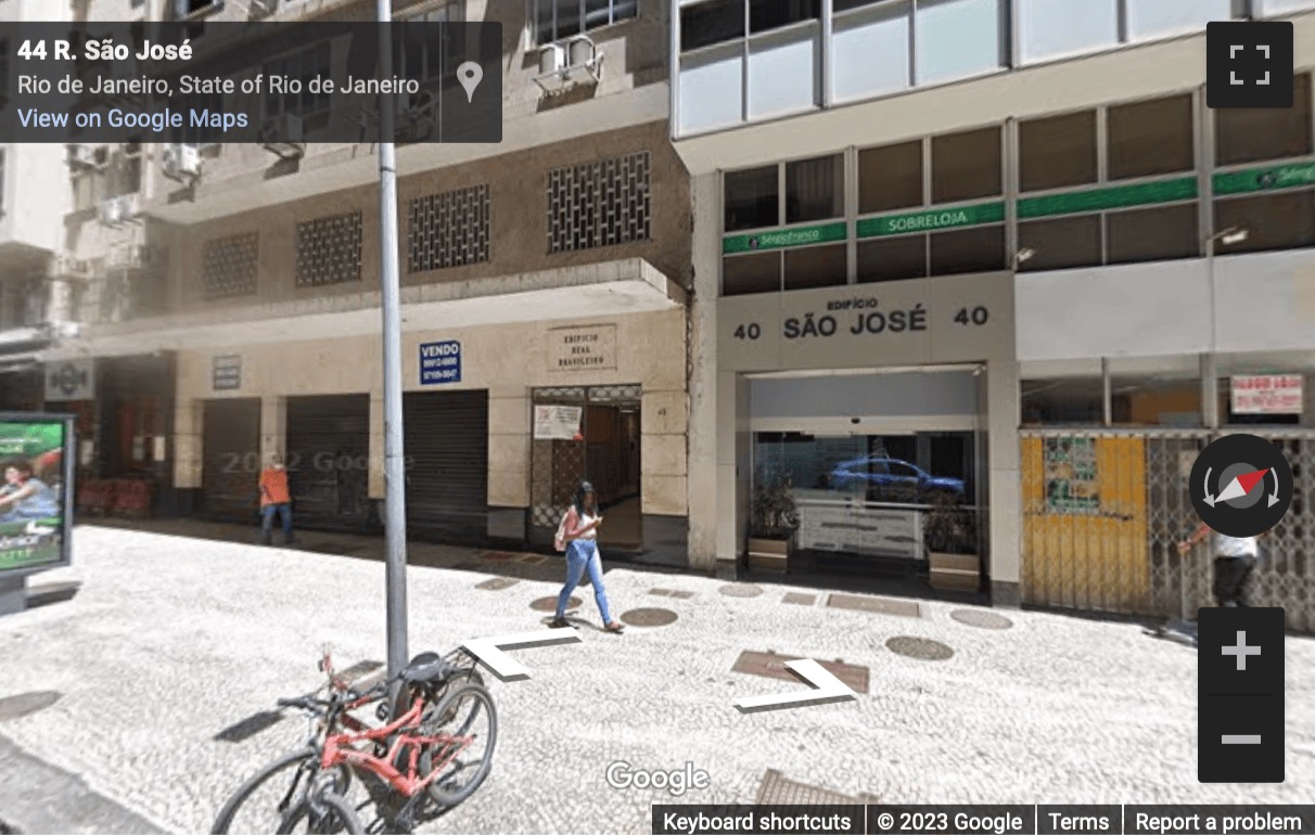 Street View image of Rua São Jose, 40 – 4º andar, Rio de Janeiro, Brazil