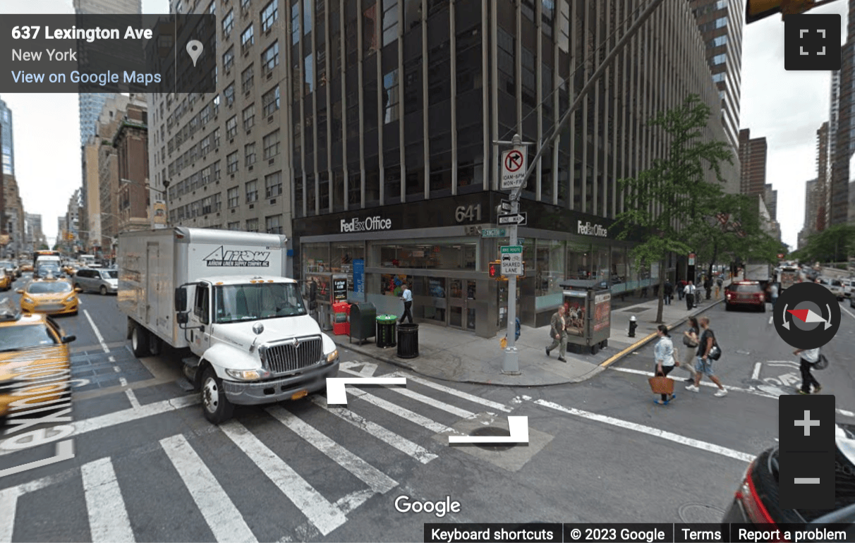 Street View image of 641 Lexington Avenue, 13th, 14th and 15th floors, New York, New York State, USA