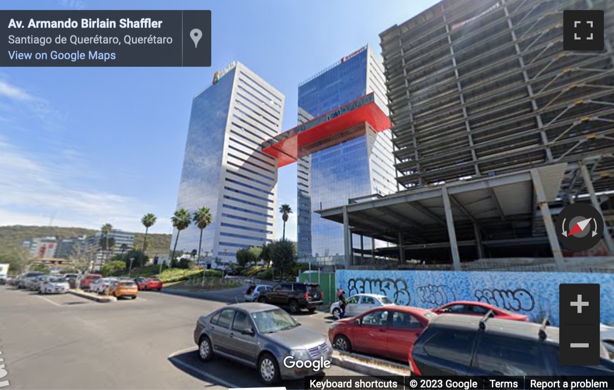 Street View image of Mezanine Tower 2, Centro Sur, Armando Birlain Shaffler No. 2001, Querétaro