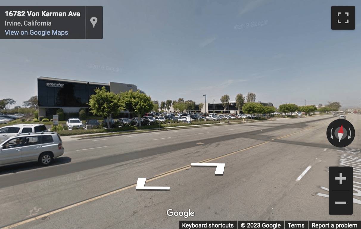 Street View image of (VON) 16755 Von Karman Avenue, Suite 200, Irvine, California, USA