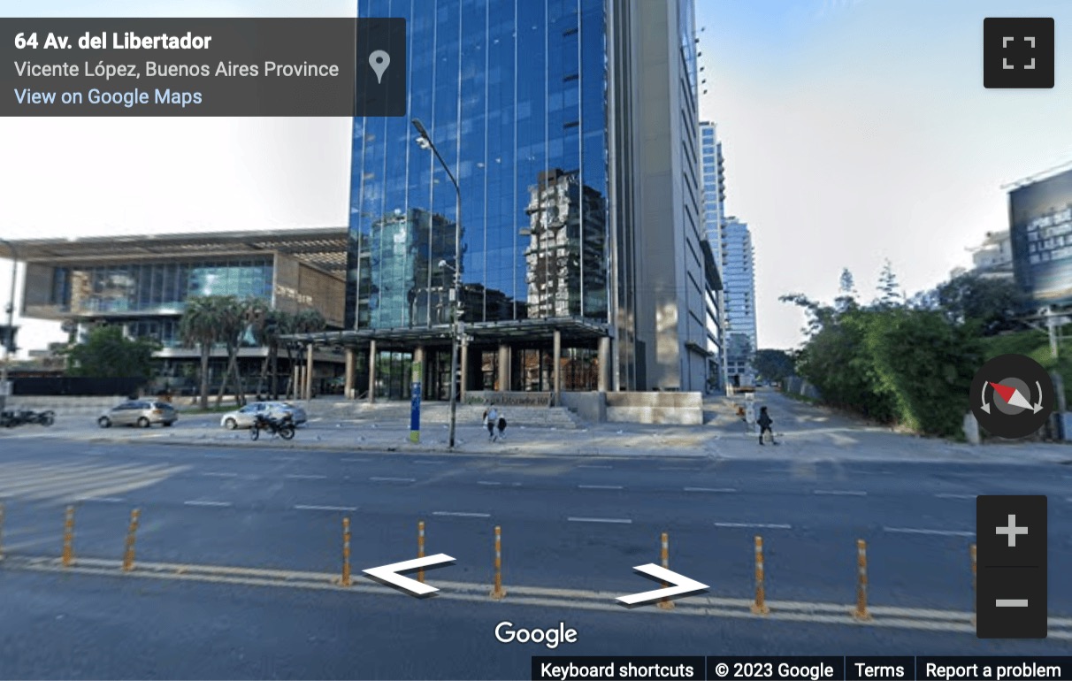 Street View image of 10th Floor Torre al Rio I, 77/95 Libertador Avenue, Partido de Vicente Lopez, Buenos Aires