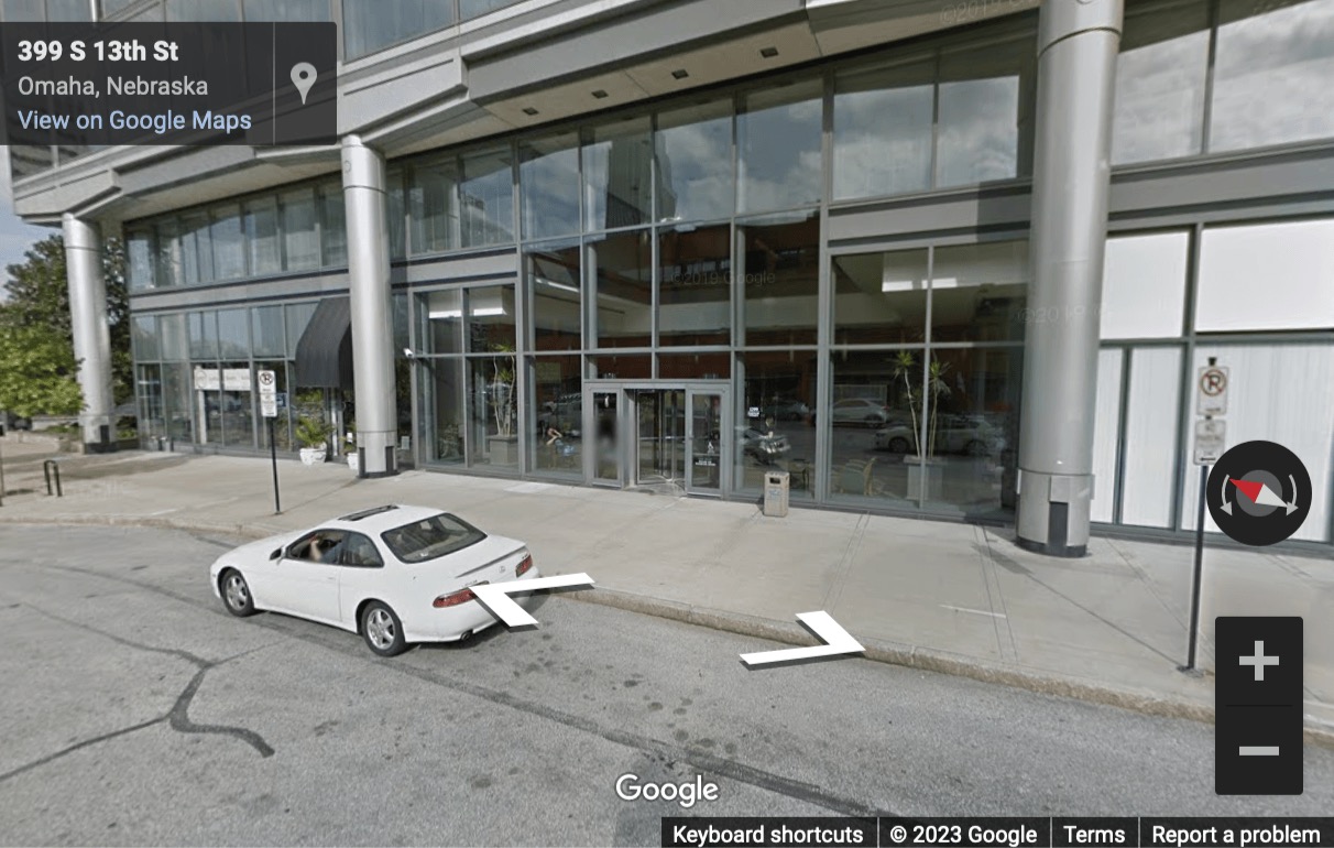 Street View image of 1299 Farnam Street, Suite 300, Omaha, Nebraska, USA