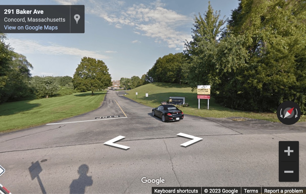 Street View image of 300 Baker Avenue, Suite 300, Concord, Mssachusetts, USA