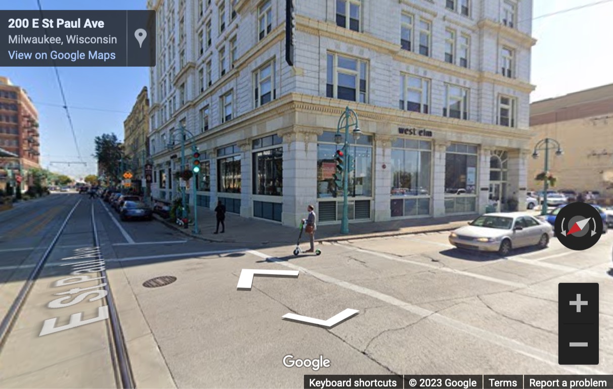 Street View image of 342 N. Water Street, Suite 600, Milwaukee, Wisconsin, USA