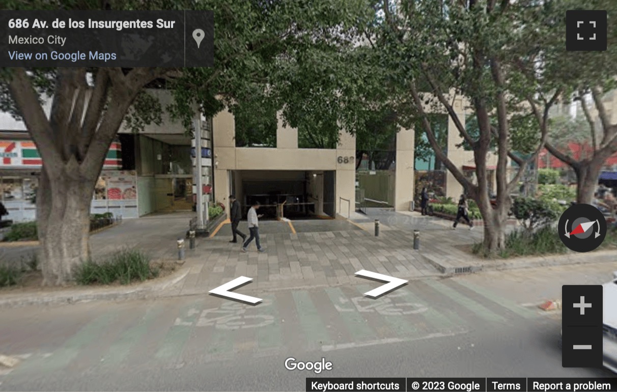 Street View image of Insurgentes Sur 688 5o piso, Col. Del Valle, Mexico City