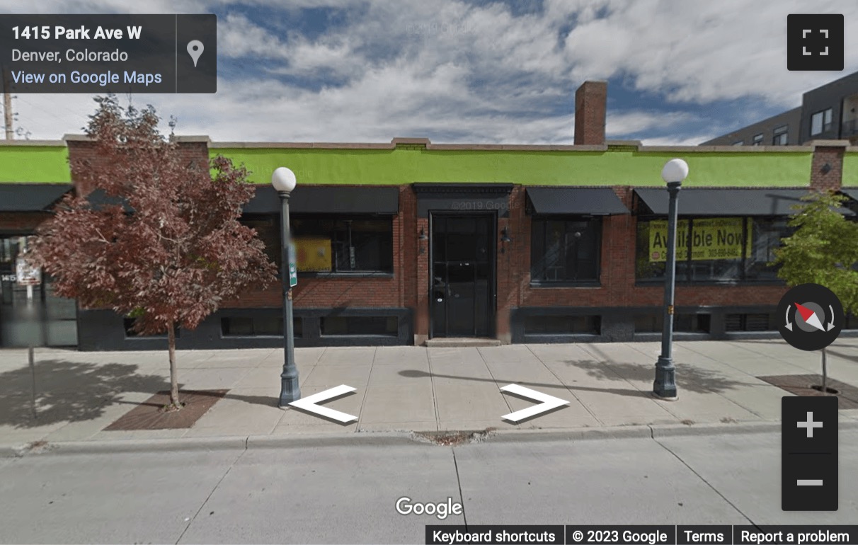 Street View image of 1415 Park Ave West, Denver, CO, Colorado, USA