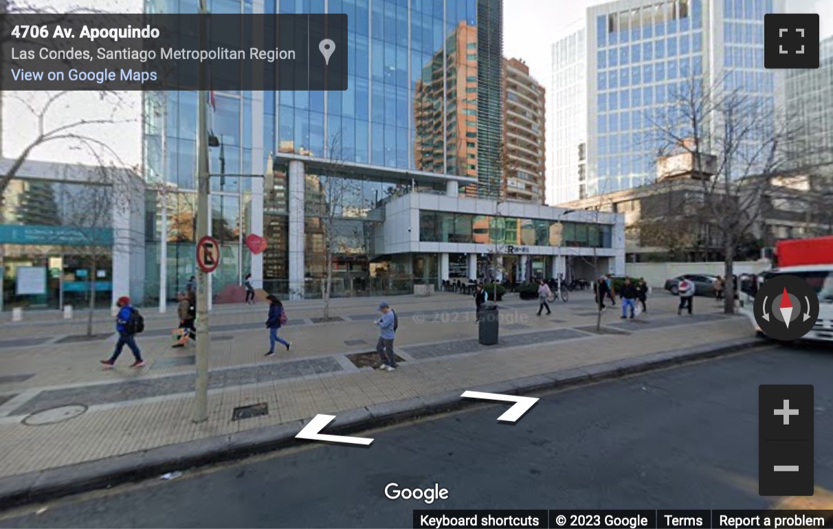 Street View image of Apoquindo 4700, piso 11, Las Condes, Santiago, Chile