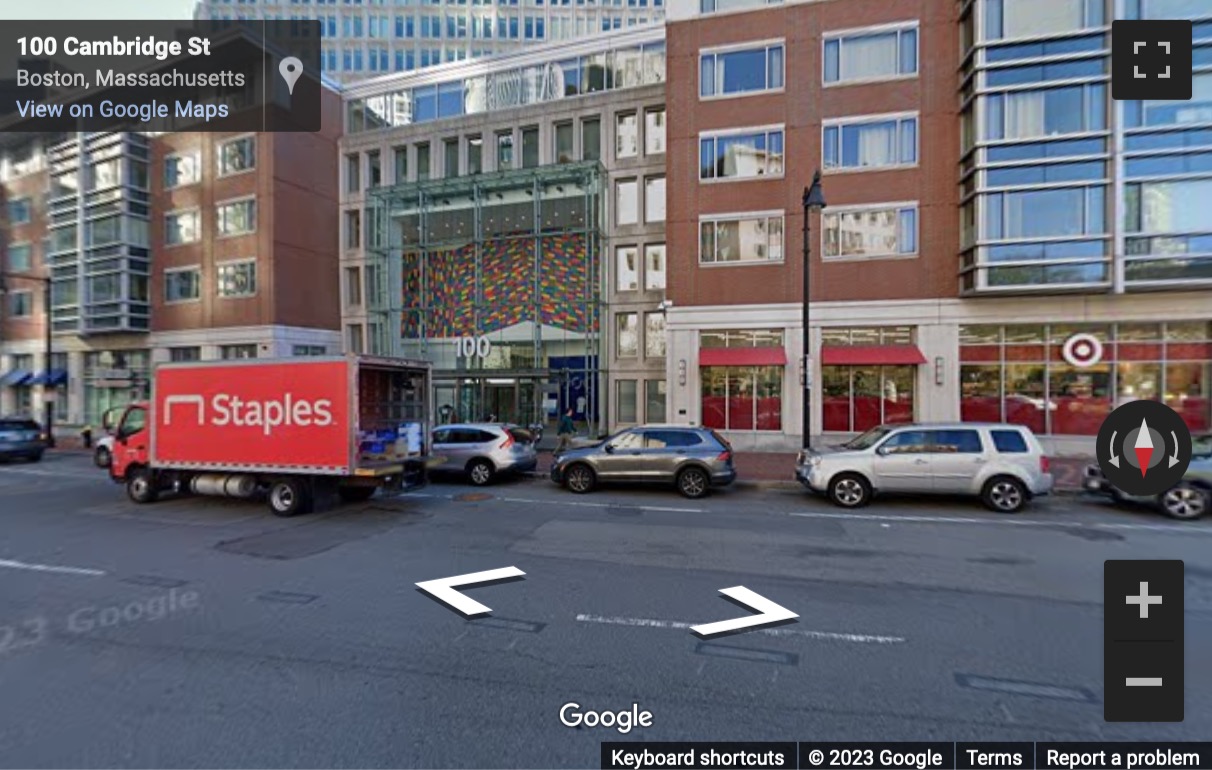 Street View image of 100 Cambridge Street, 14th Floor, The Leverett Saltonstall Building, Boston