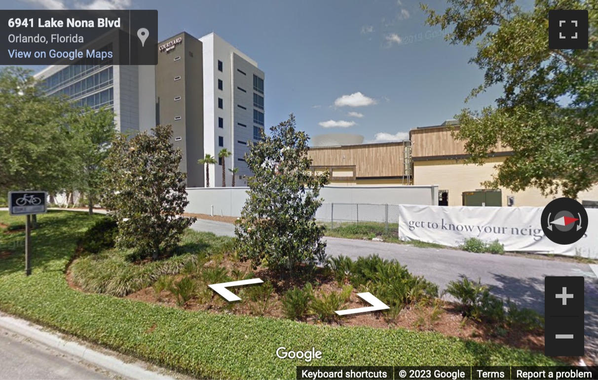 Street View image of 6900 Travistock Lakes Blvd. , 4th Floor, Lake Nona Center, Orlando, Florida, USA