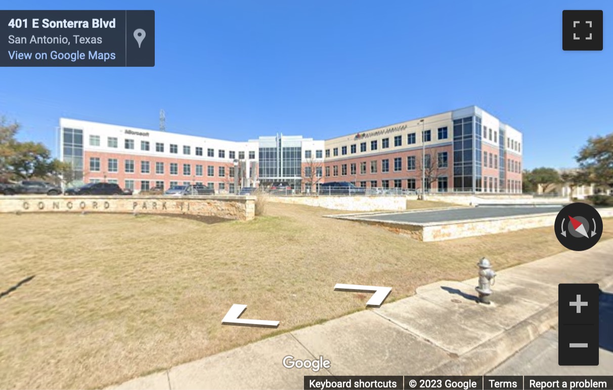 Street View image of 401 East Sonterra Boulevard, Suite 375, San Antonio, Texas, USA